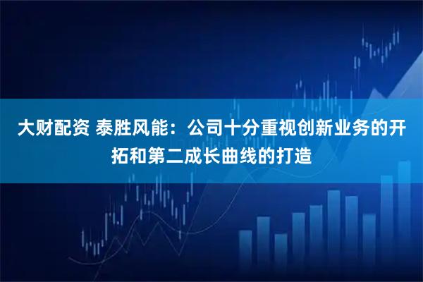 大财配资 泰胜风能：公司十分重视创新业务的开拓和第二成长曲线的打造